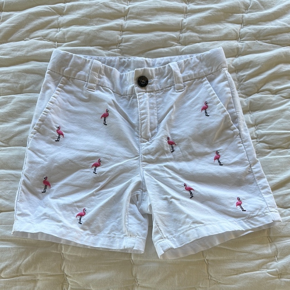 Janie and Jack Pink White Playful Shorts